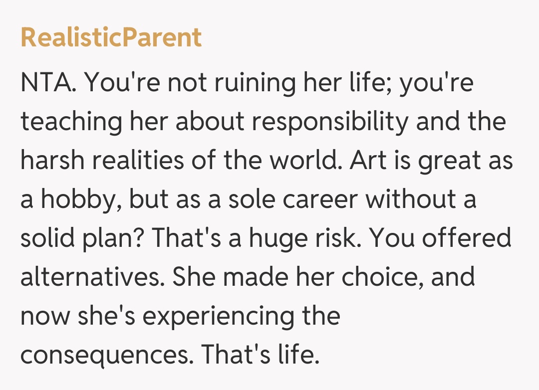 Comentariu de la RealisticParent