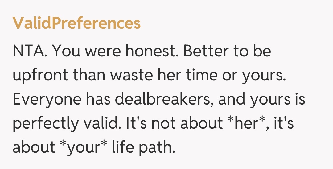 Comentariu de la ValidPreferences