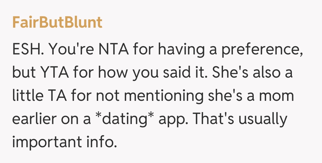 Comentariu de la FairButBlunt