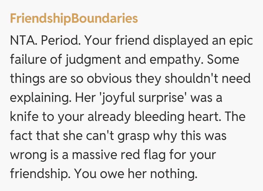 Comentariu de la FriendshipBoundaries