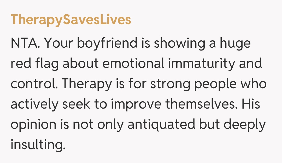 Comentariu de la TherapySavesLives