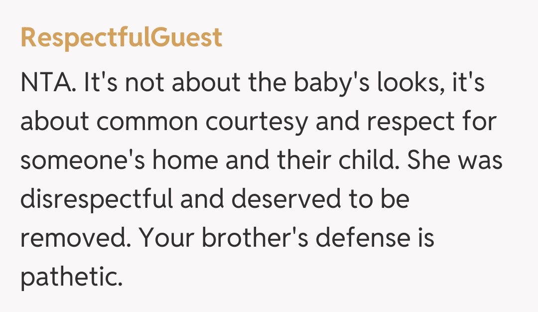 Comentariu de la RespectfulGuest