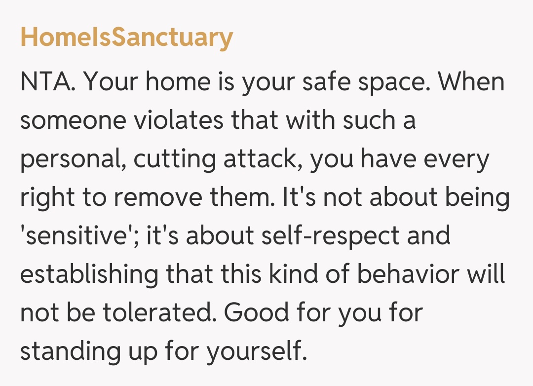 Comentariu de la HomeIsSanctuary