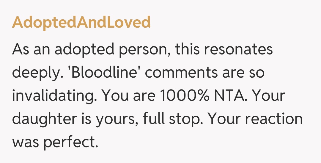 Comentariu de la AdoptedAndLoved