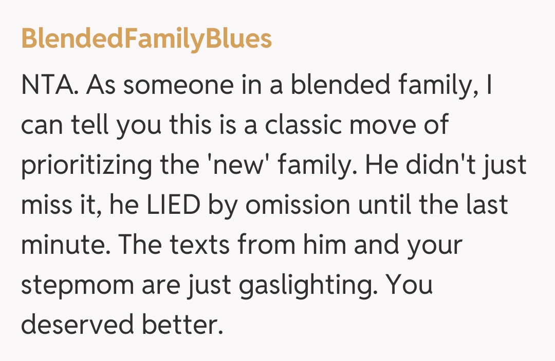 Comentariu de la BlendedFamilyBlues