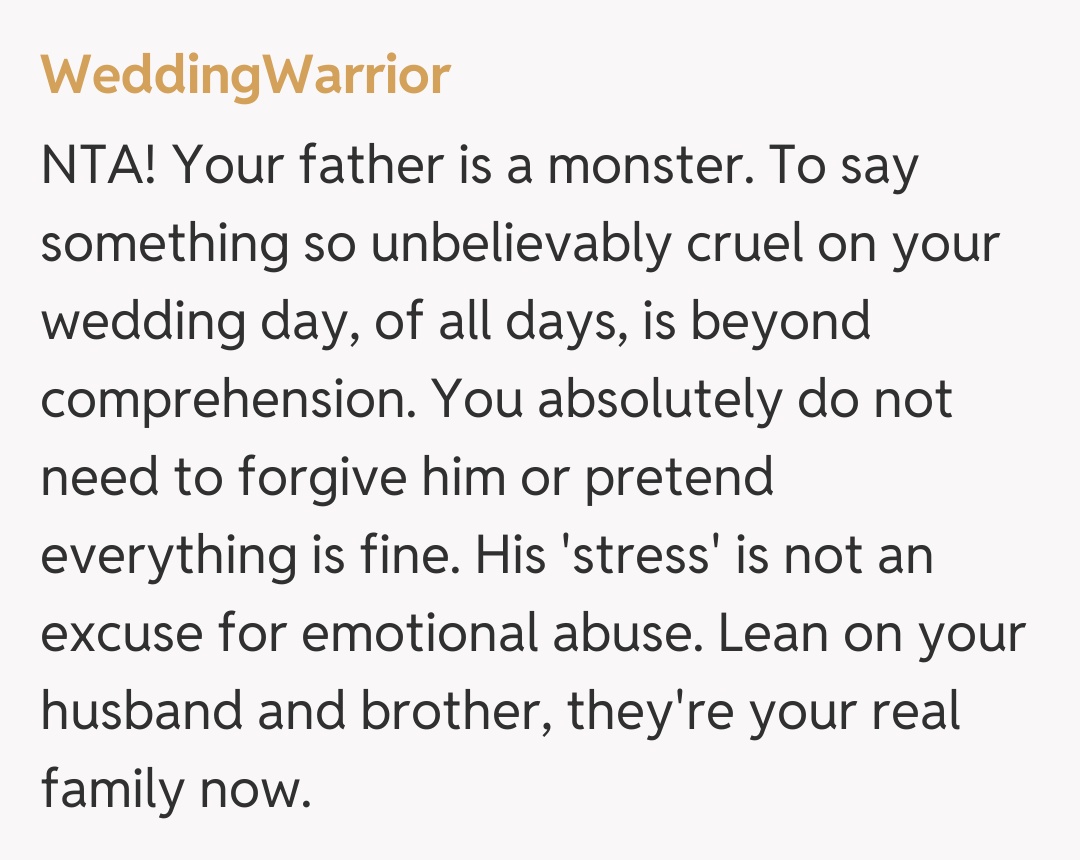 Comentariu de la WeddingWarrior