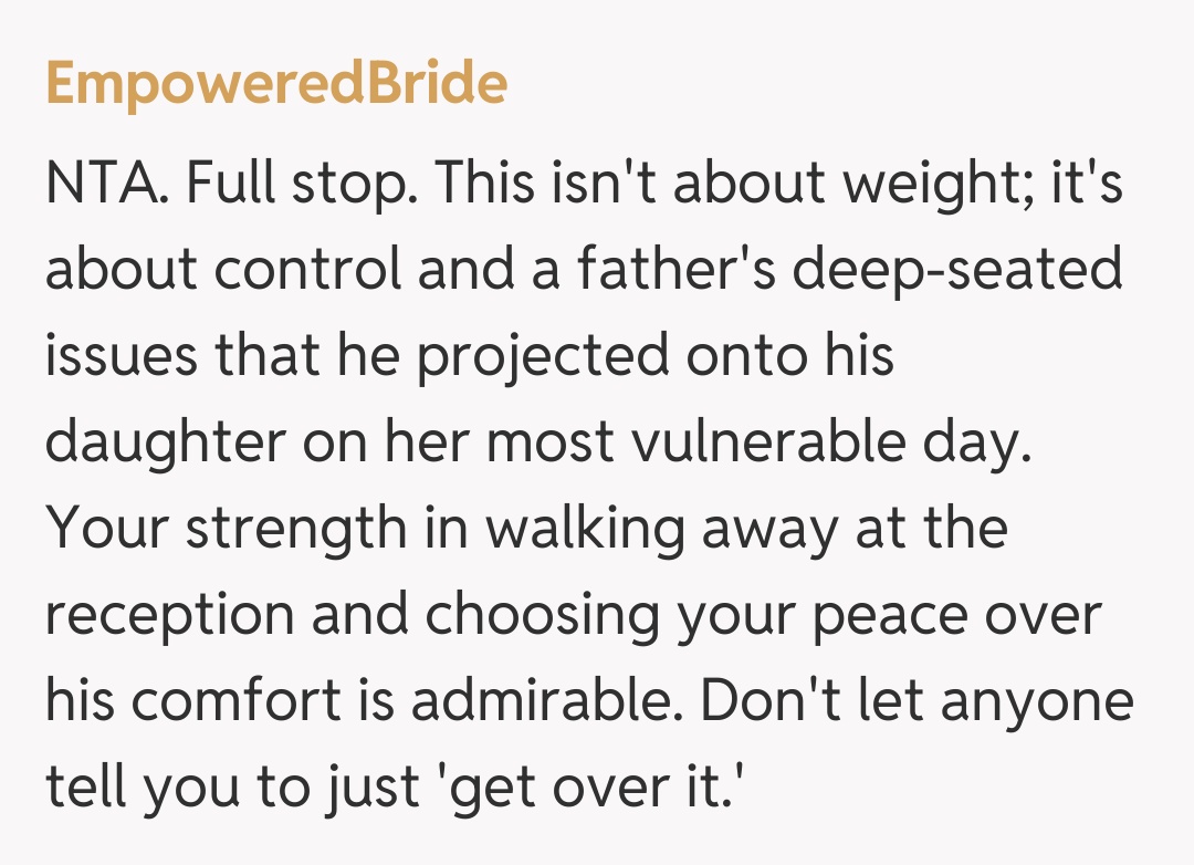 Comentariu de la EmpoweredBride