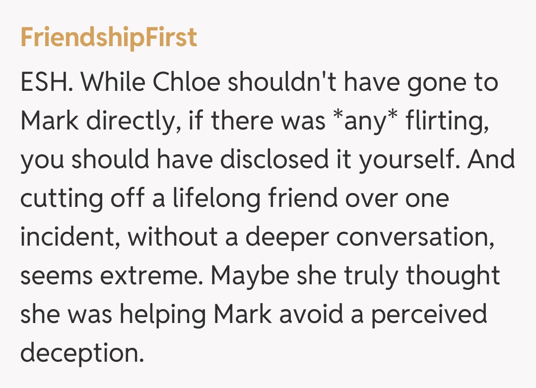 Comentariu de la FriendshipFirst