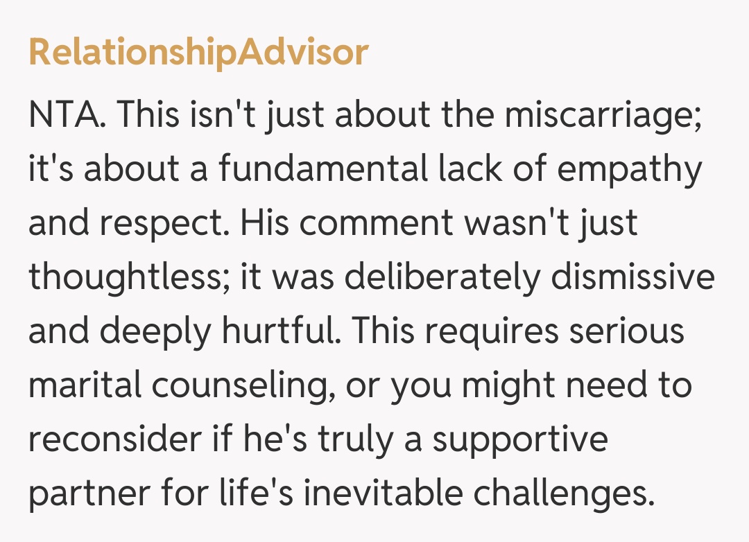 Comentariu de la RelationshipAdvisor