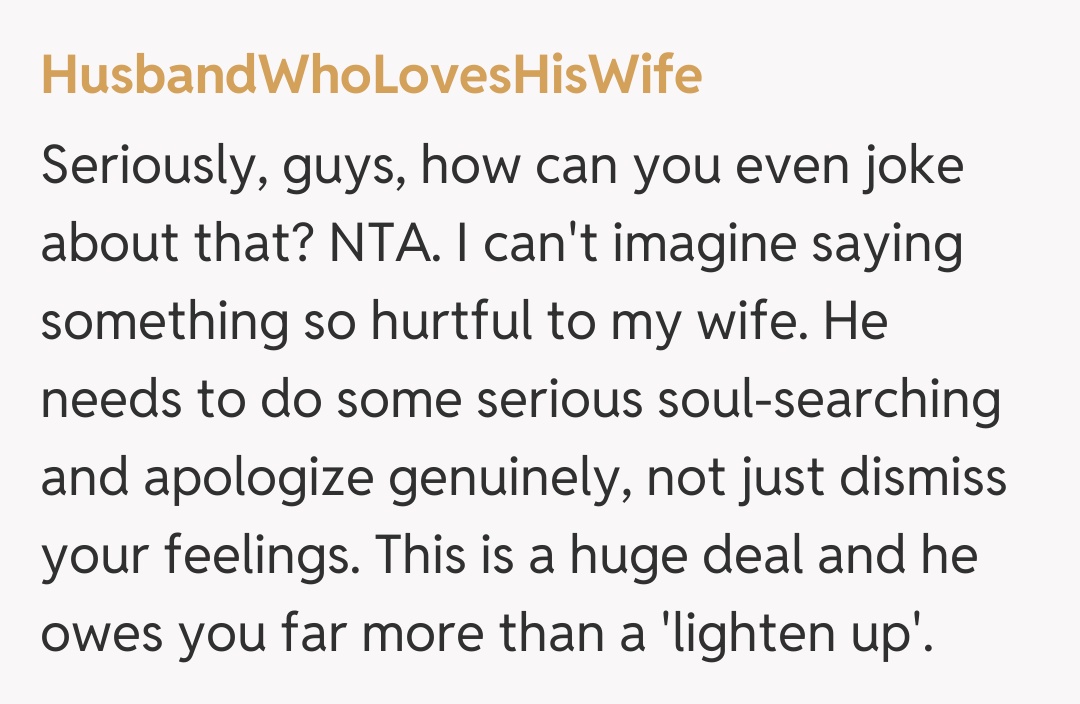 Comentariu de la HusbandWhoLovesHisWife