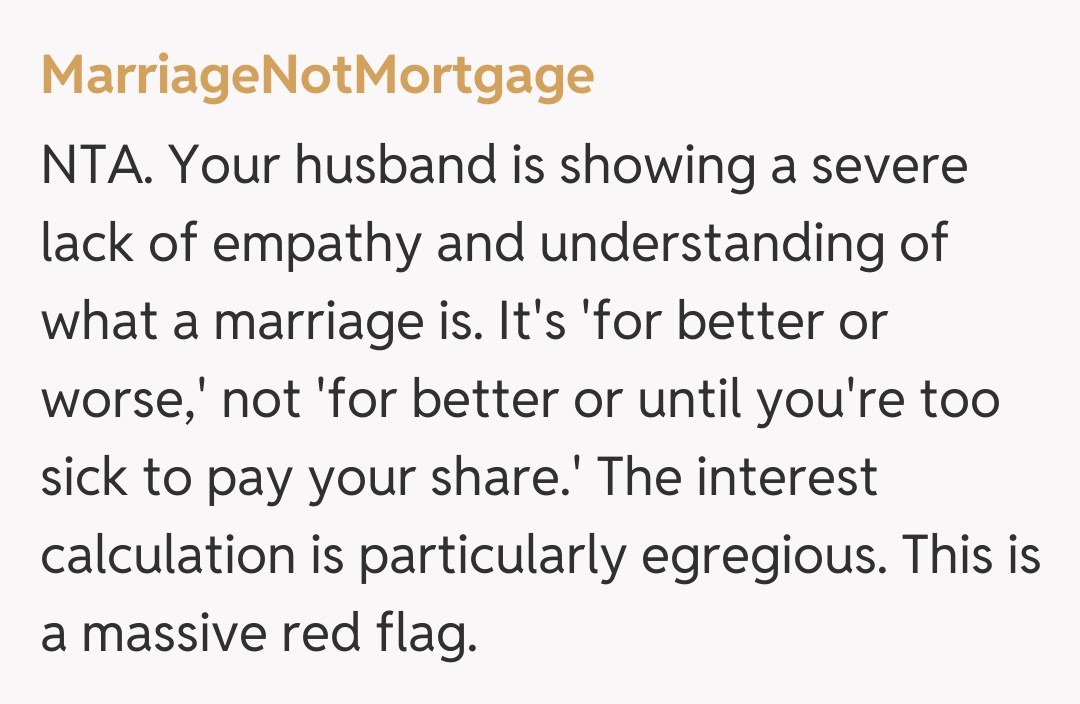 Comentariu de la MarriageNotMortgage