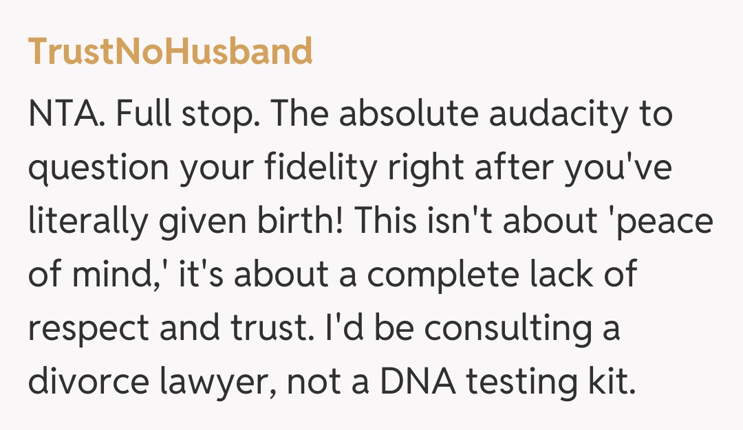 Comentariu de la TrustNoHusband