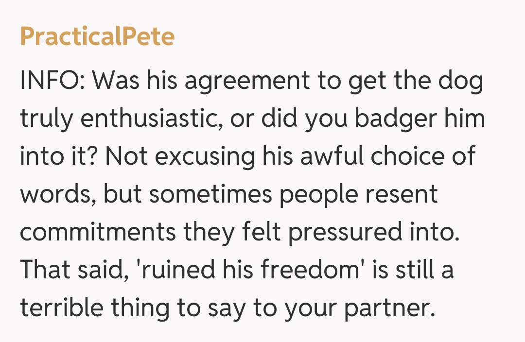 Comentariu de la PracticalPete