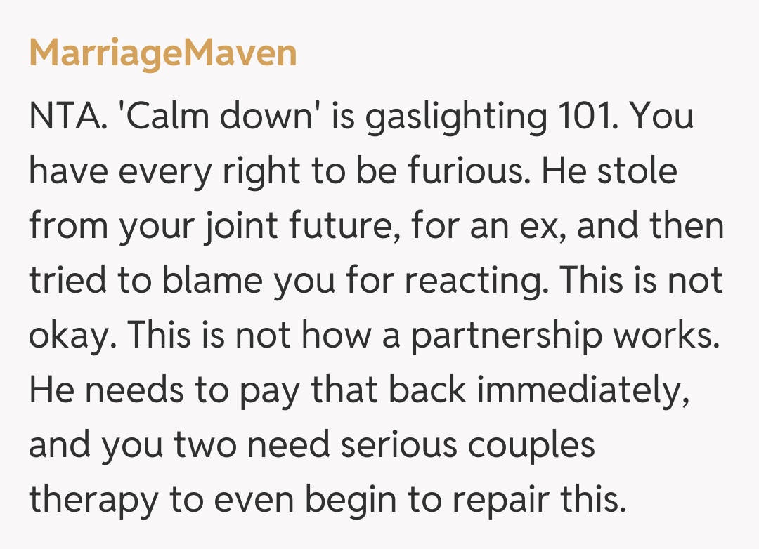 Comentariu de la MarriageMaven