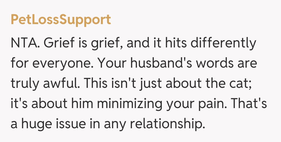 Comentariu de la PetLossSupport