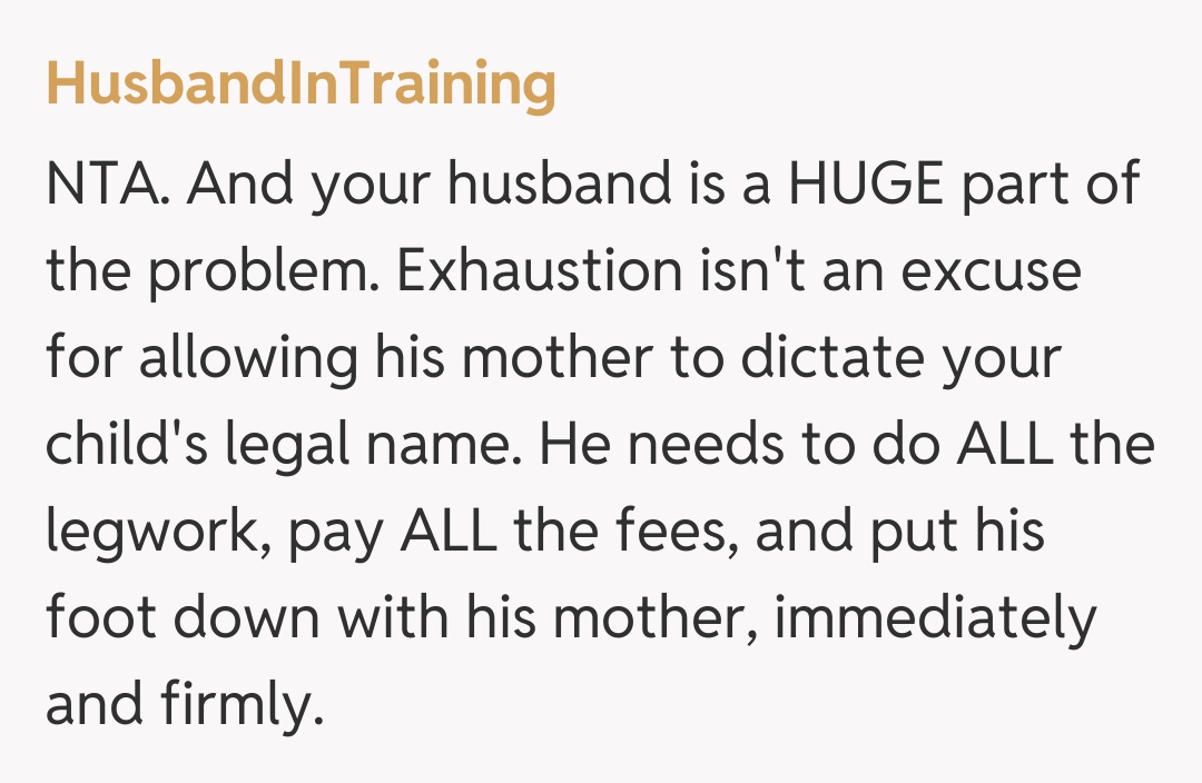 Comentariu de la HusbandInTraining