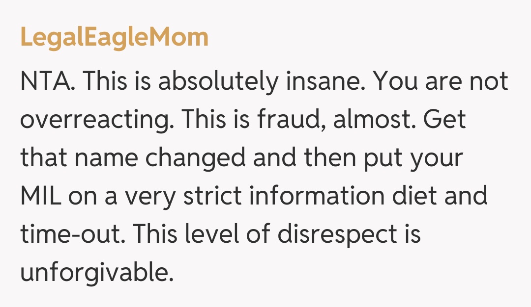 Comentariu de la LegalEagleMom