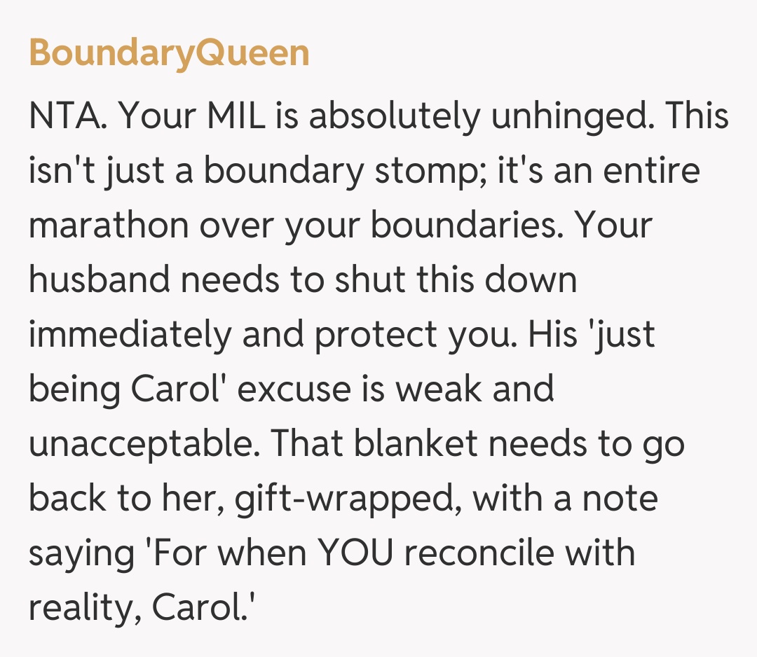 Comentariu de la BoundaryQueen