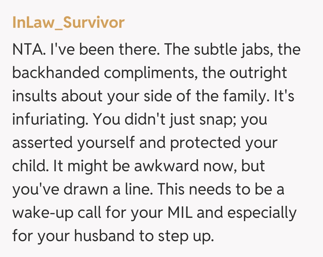 Comentariu de la InLaw_Survivor