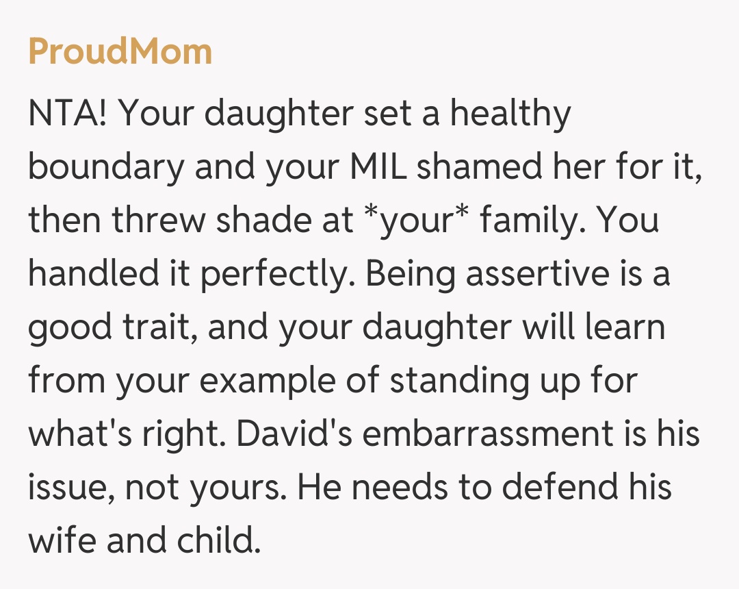 Comentariu de la ProudMom