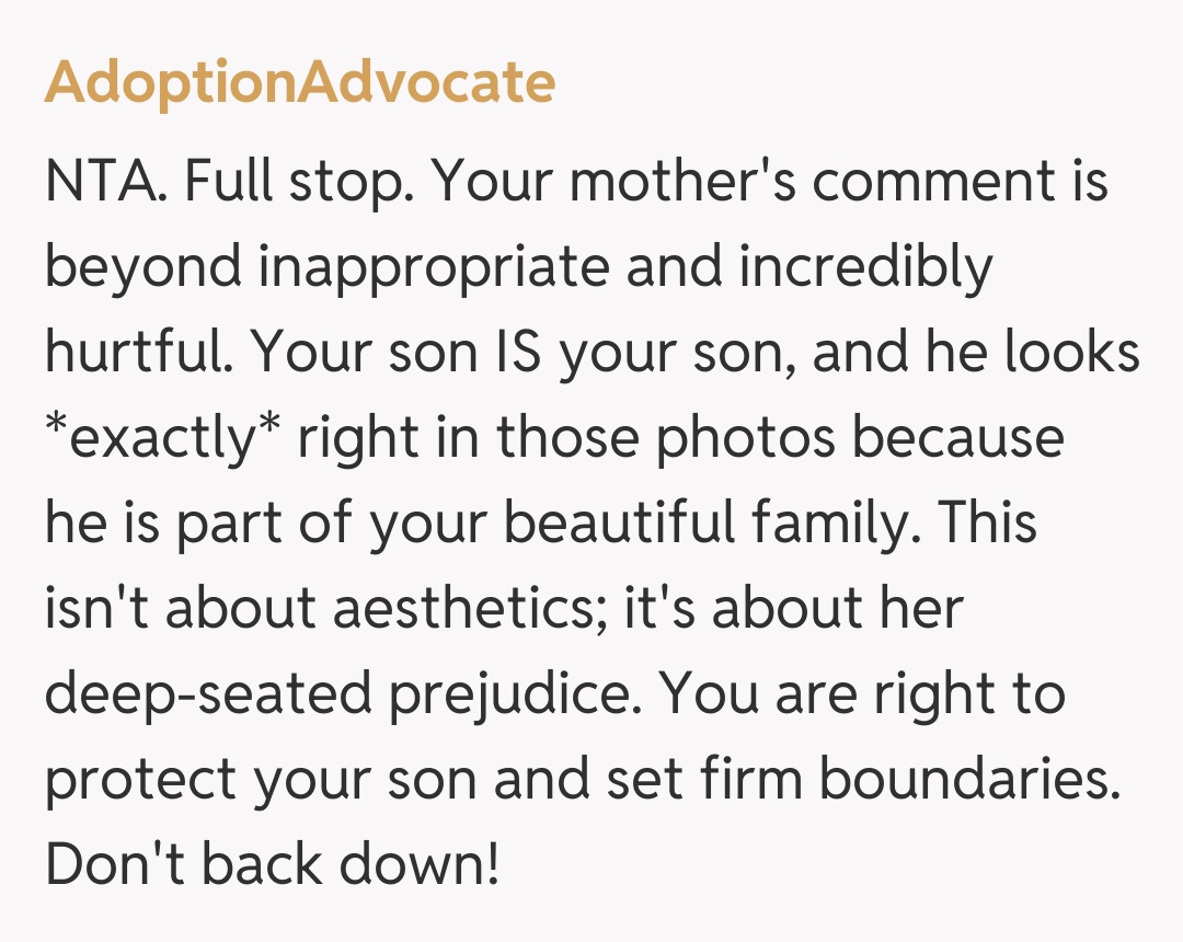 Comentariu de la AdoptionAdvocate