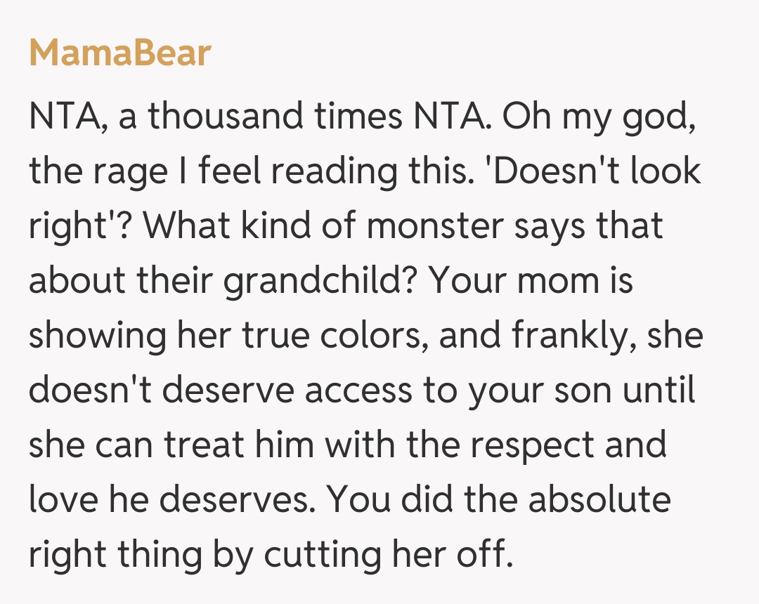 Comentariu de la MamaBear