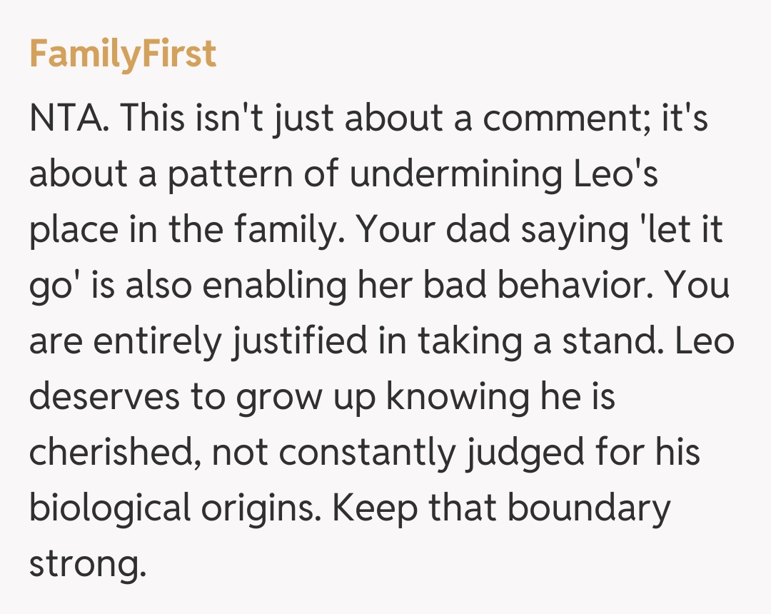 Comentariu de la FamilyFirst