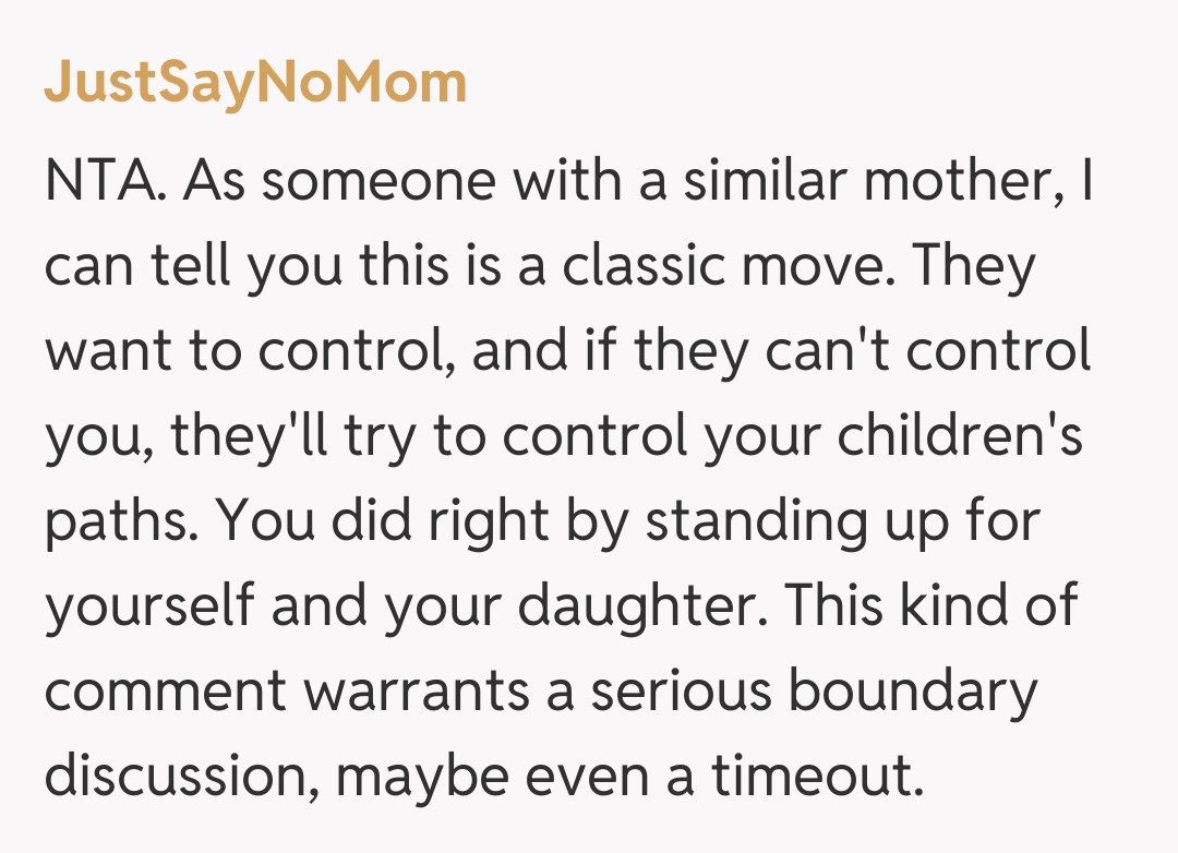 Comentariu de la JustSayNoMom