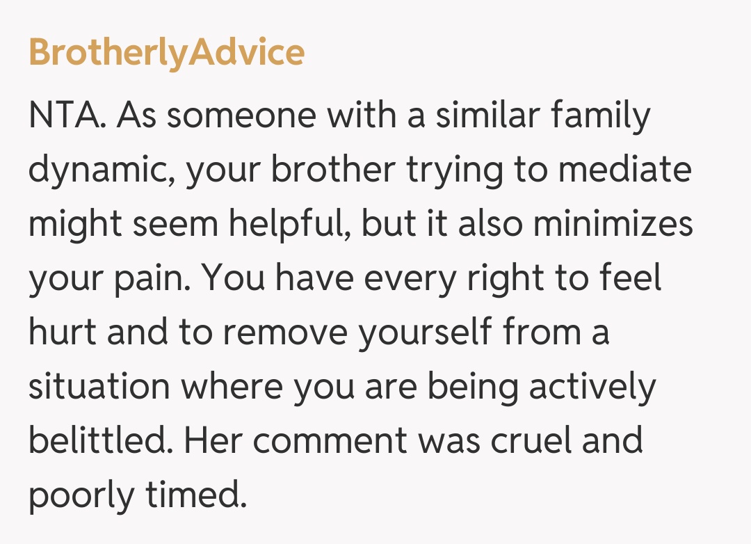 Comentariu de la BrotherlyAdvice