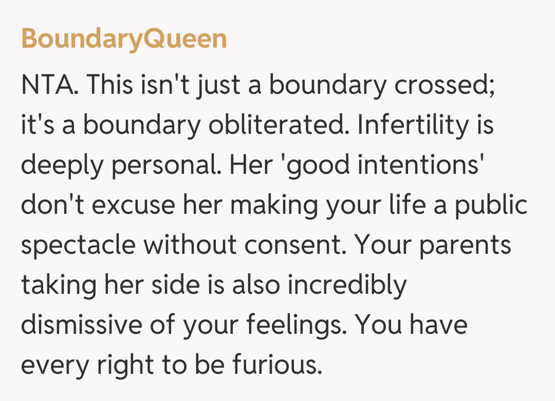 Comentariu de la BoundaryQueen