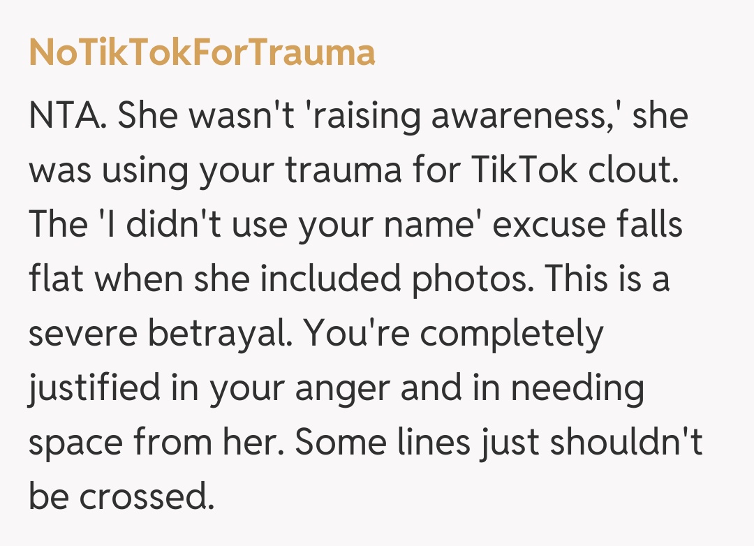 Comentariu de la NoTikTokForTrauma