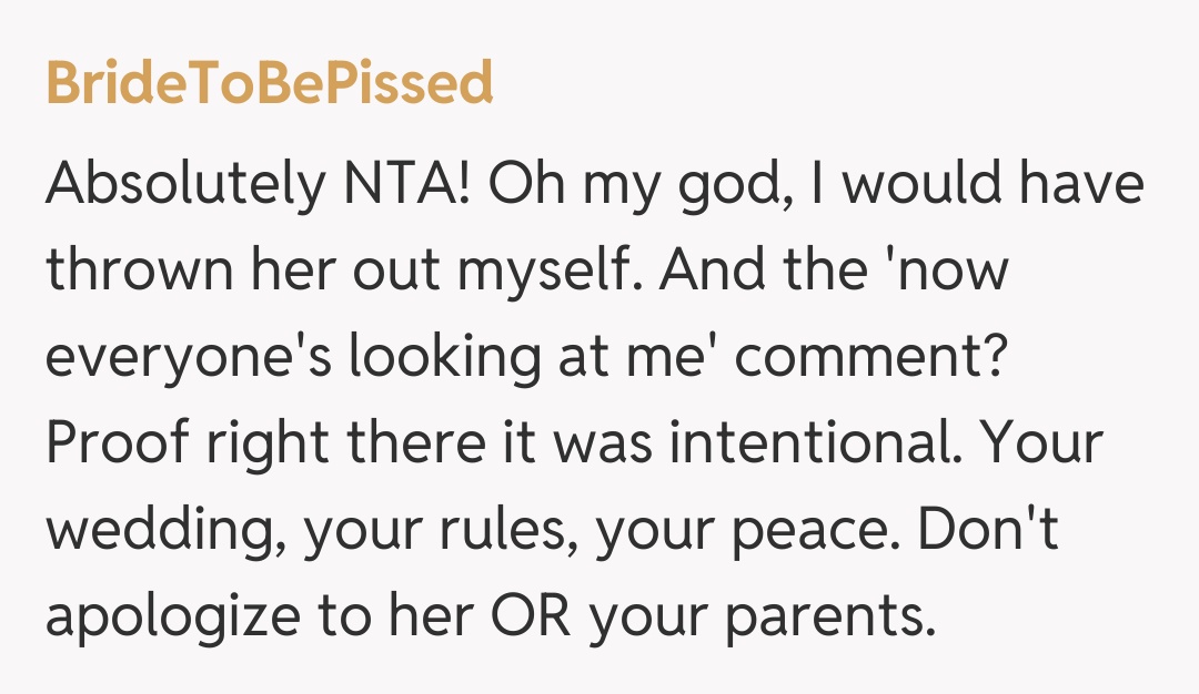 Comentariu de la BrideToBePissed