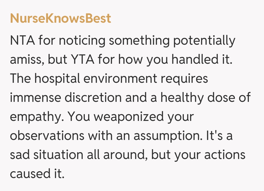 Comentariu de la NurseKnowsBest