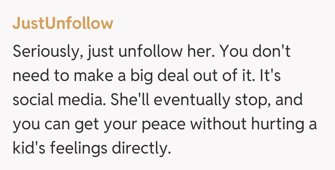 Comentariu de la JustUnfollow