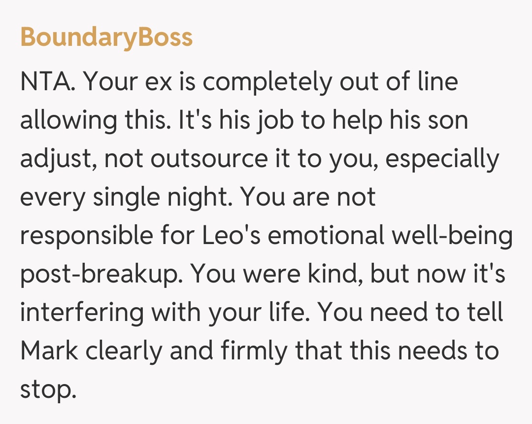 Comentariu de la BoundaryBoss