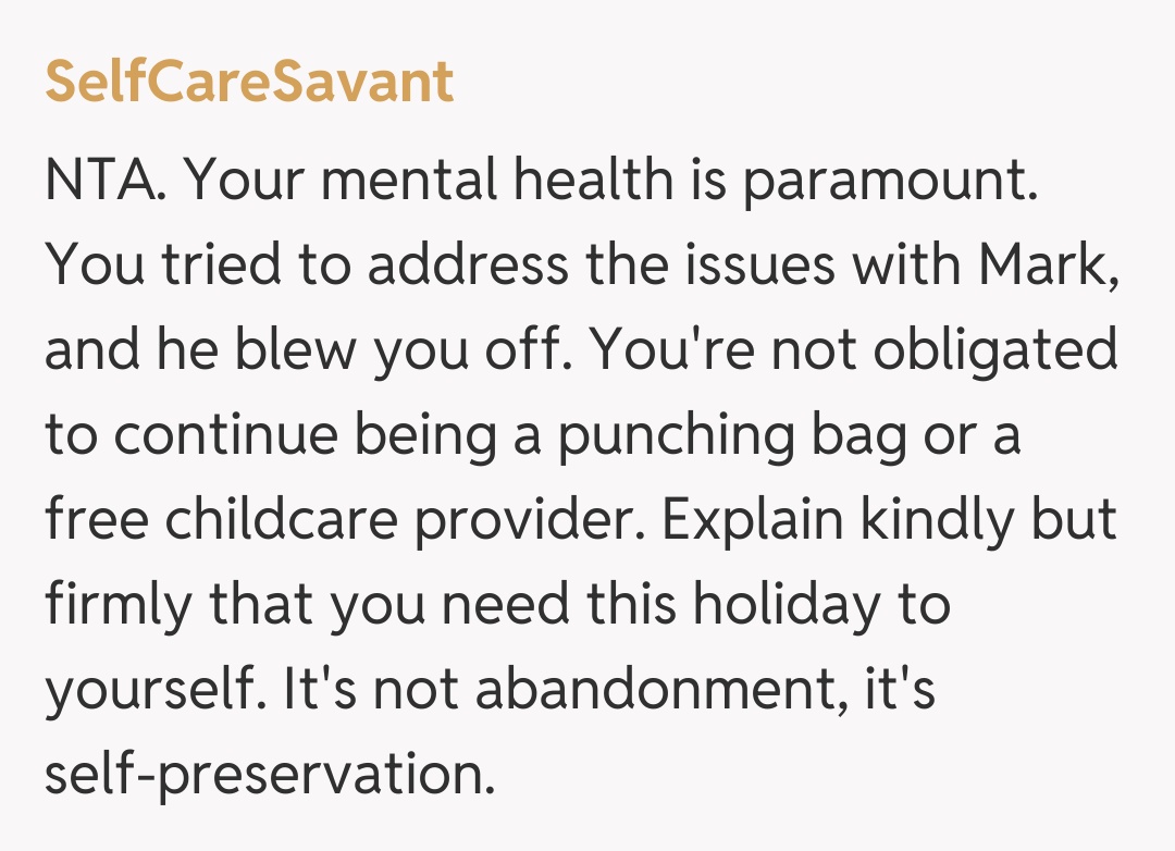 Comentariu de la SelfCareSavant