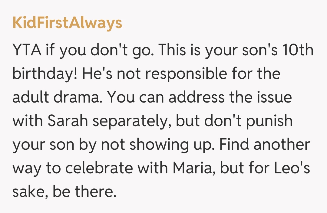 Comentariu de la KidFirstAlways