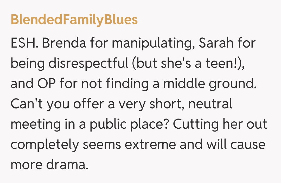 Comentariu de la BlendedFamilyBlues