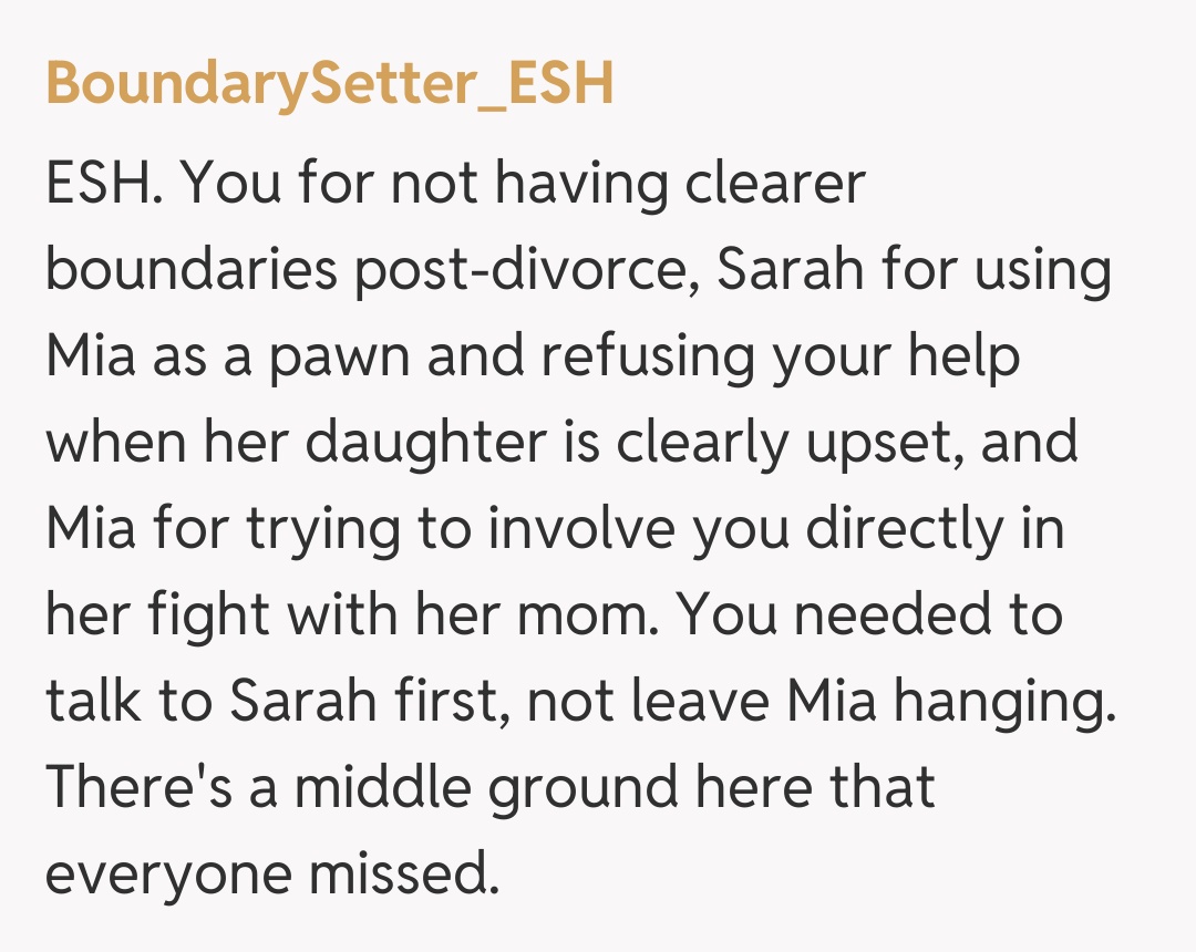 Comentariu de la BoundarySetter_ESH