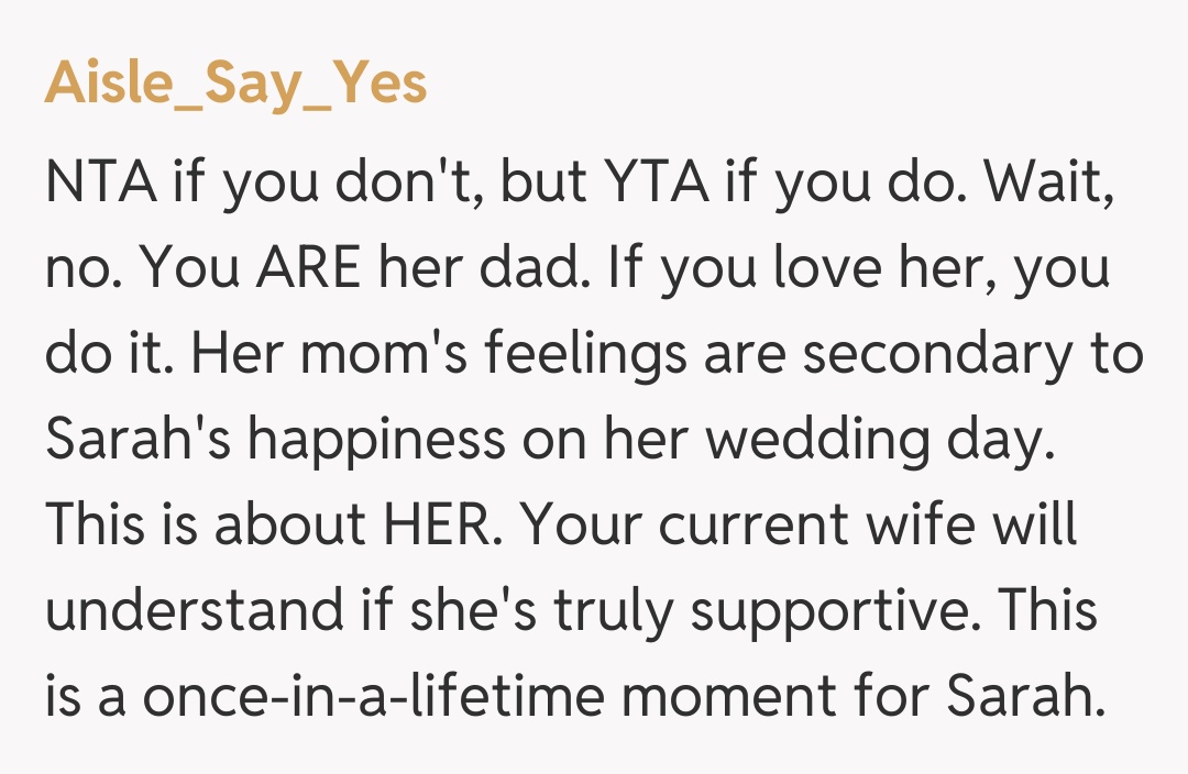 Comentariu de la Aisle_Say_Yes