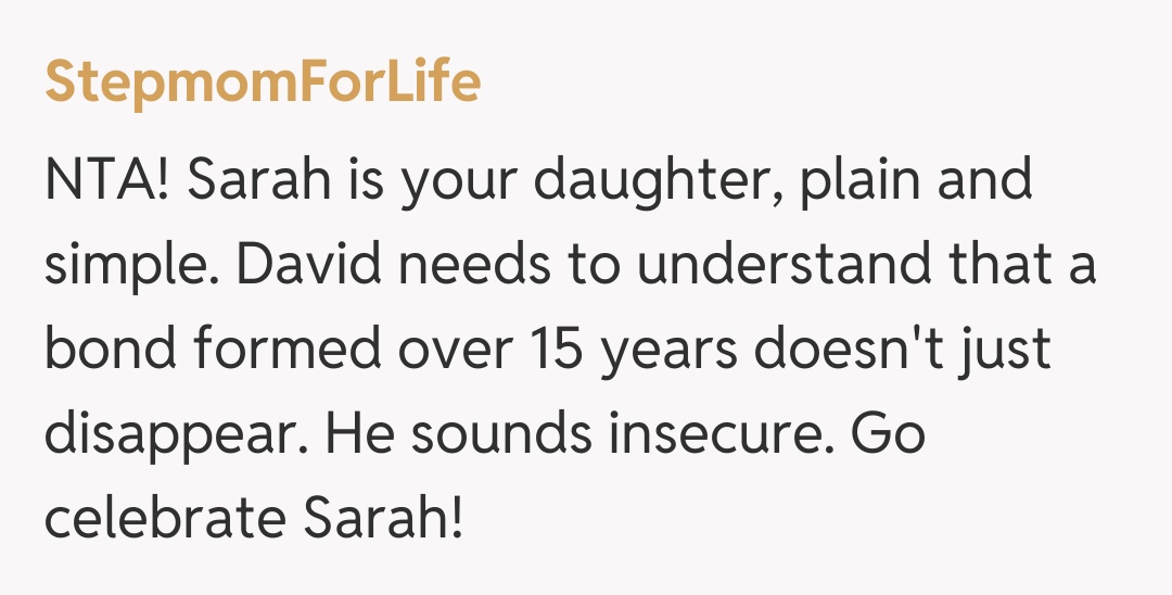 Comentariu de la StepmomForLife