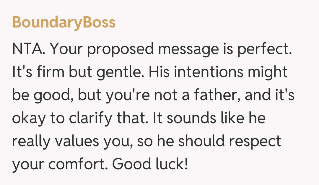 Comentariu de la BoundaryBoss