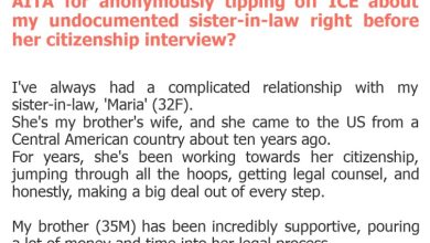Photo of AITA for anonymously tipping off ICE about my undocumented sister-in-law right before her citizenship interview?