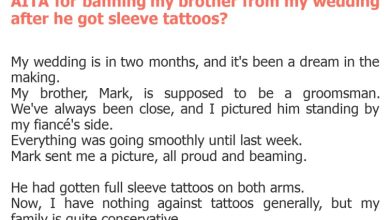 Photo of AITA for banning my brother from my wedding after he got sleeve tattoos?
