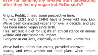 Photo of AITA for banning my in-laws from babysitting after they fed my vegan kid McDonald’s?