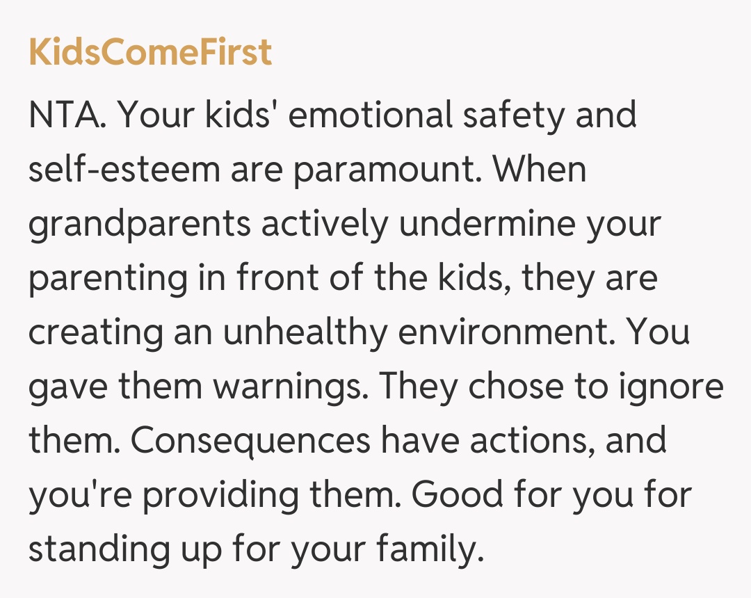 Comentariu de la KidsComeFirst