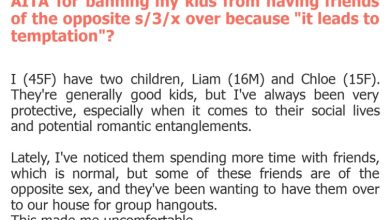 Photo of AITA for banning my kids from having friends of the opposite s/3/x over because “it leads to temptation”?