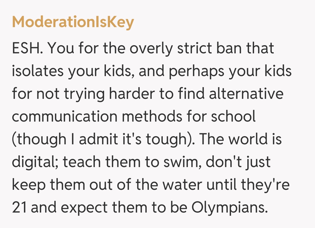 Comentariu de la ModerationIsKey