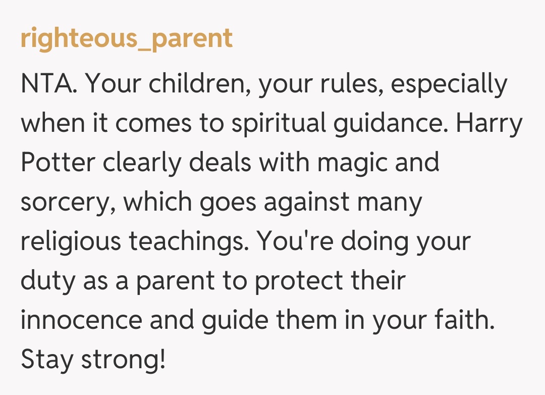 Comentariu de la righteous_parent