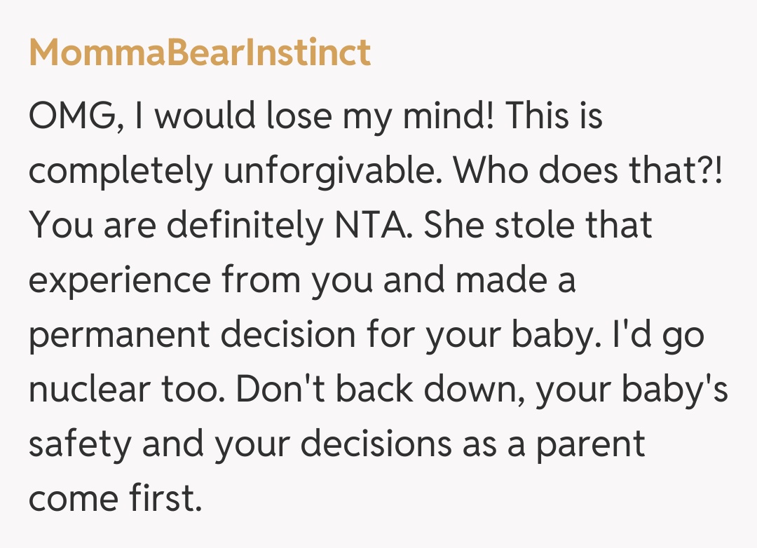 Comentariu de la MommaBearInstinct